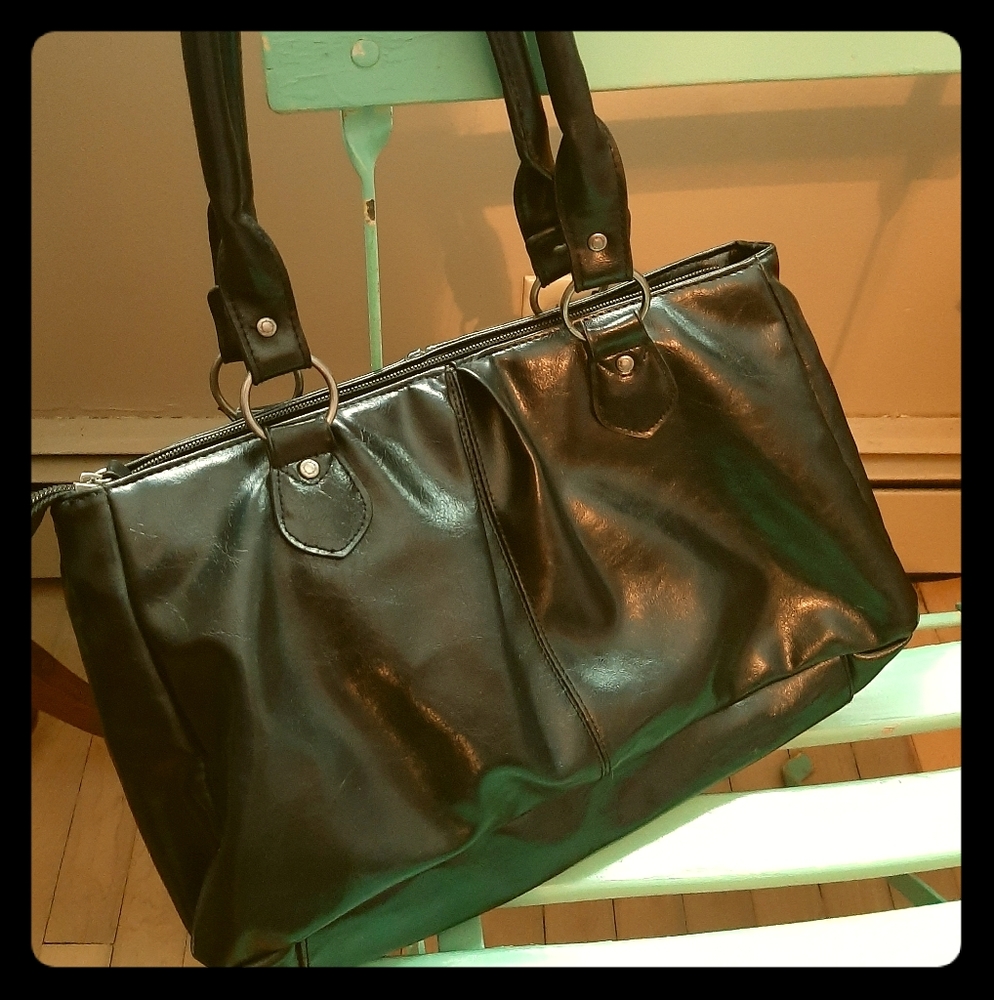 Volcom Black Patent Purse